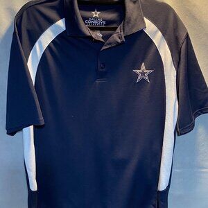 Dallas Cowboys Shirt Men's Polo Logo Blue White